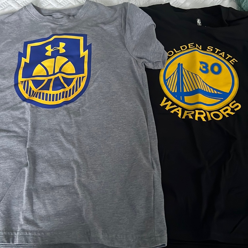 2 golden state warriors t-shirts